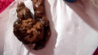 Thick turd on the floor