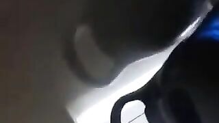 Girl takes a big shit on a toilet