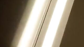 Girl with tattooed ass fucks herself with a dildo