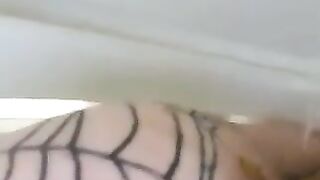 Man in diving gear sucks cock from ass with barbwire