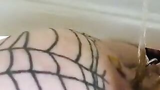 Man in diving gear sucks cock from ass with barbwire