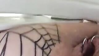 Woman has her ass hole wired and stretched