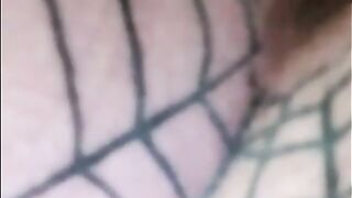 Slut's ass and pussy tightly bound with wire