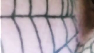Slut's ass and pussy tightly bound with wire