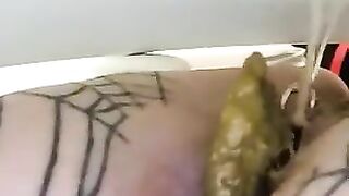 Bug crawls on naked slut wearing barbed wire