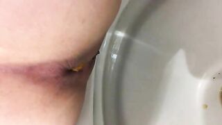 Poop at mall closeup