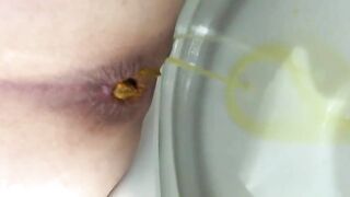 Poop at mall closeup