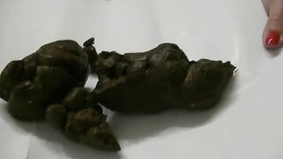 Amateur horny naked wife shitting and peeing