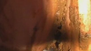 Smearing fetish early in the morning