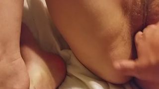 Shitty finger when it came out of her ass