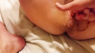 Shitty finger when it came out of her ass