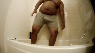 Taking a self video while pissing