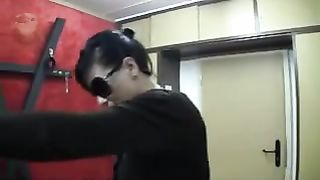 Human toilet with shit in his face