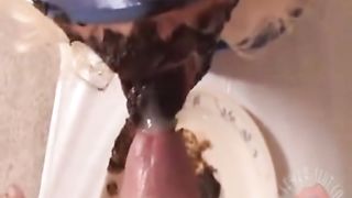 Slave Wife Forced to Eat Husband's Shit and Cum