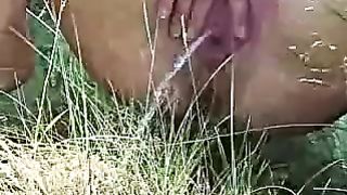 Skanky Larisa Pisses Outddoors