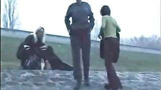 Three Girls Having fun on the Street