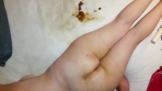 pissing on his girlfriend that just shit on the floor