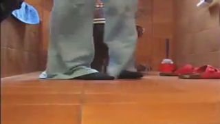 Girl playing with poop