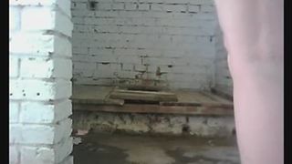 Girl pees on her lergs by mistake