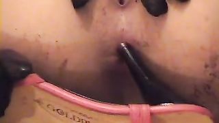 Leather boots and scat