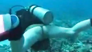 Lesbians pooping in water