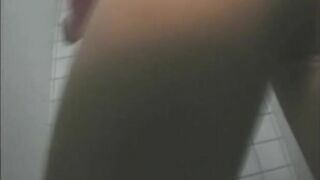 Pretty blonde girl piss and poops