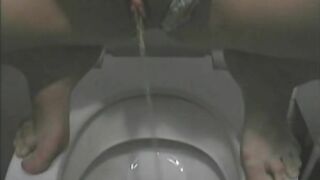 Pretty blonde girl piss and poops