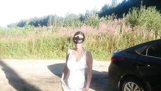 Public shit in the garden