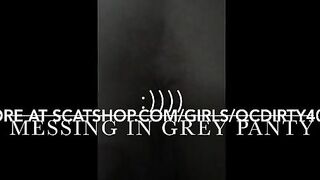 Nasty panty pooping closeup