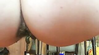 Juicy round ass lady and heavy shit