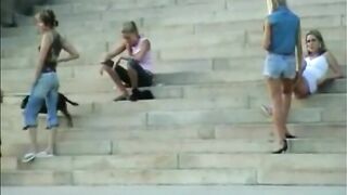 Sandra & Vicky public pantypoop