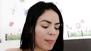 Nice looking Latina ass smearing