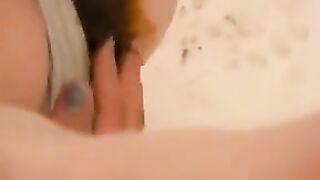 Smearing shit on her panty and ass