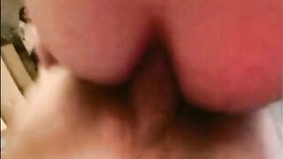 Scat wife sucks cock while enjoying anal fuck