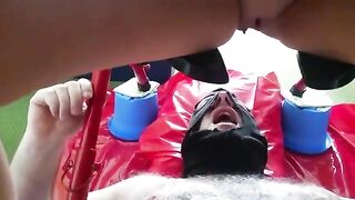 Sexy Domina shits for slave