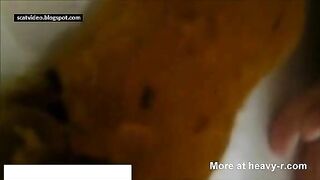 Girl ass fingering and shitting