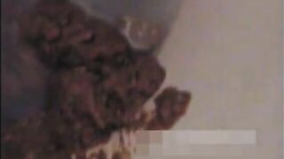 Kinky amateur milf shitting hard load