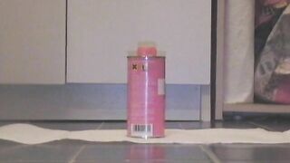 Slutty amateur babe shitting huge load