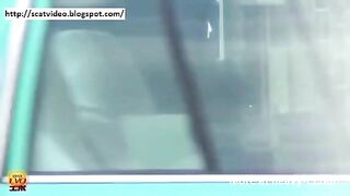 Cute girl with lovely ass shitting nicely in the street