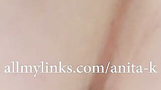 Round dark asshole and sticky shit