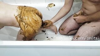 Shit smearing on her lovely ass