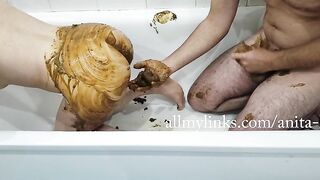 Shit smearing on her lovely ass