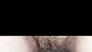 Sloppy poop and hot hairy pussy