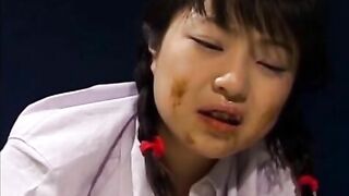 Smearing and eating shit closeup