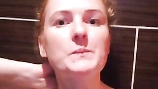 Swallowing her own shit