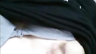 Cute smoking chick teasing and pooping