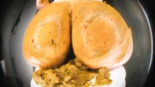 Beautiful creamy shit on lovely bubble booty