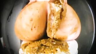 Beautiful creamy shit on lovely bubble booty