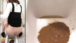 Nice messy shit in the toilet