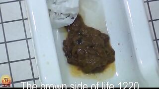 Juicy messy shit in the toilet